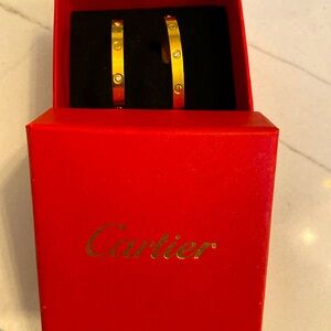 Cartier gold hoop earrings